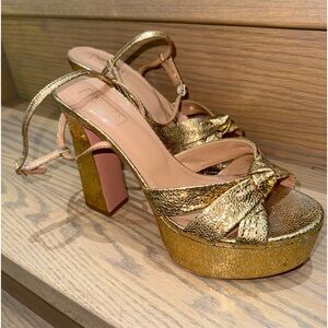 AQUAZZURA Metalic Platform Sandal